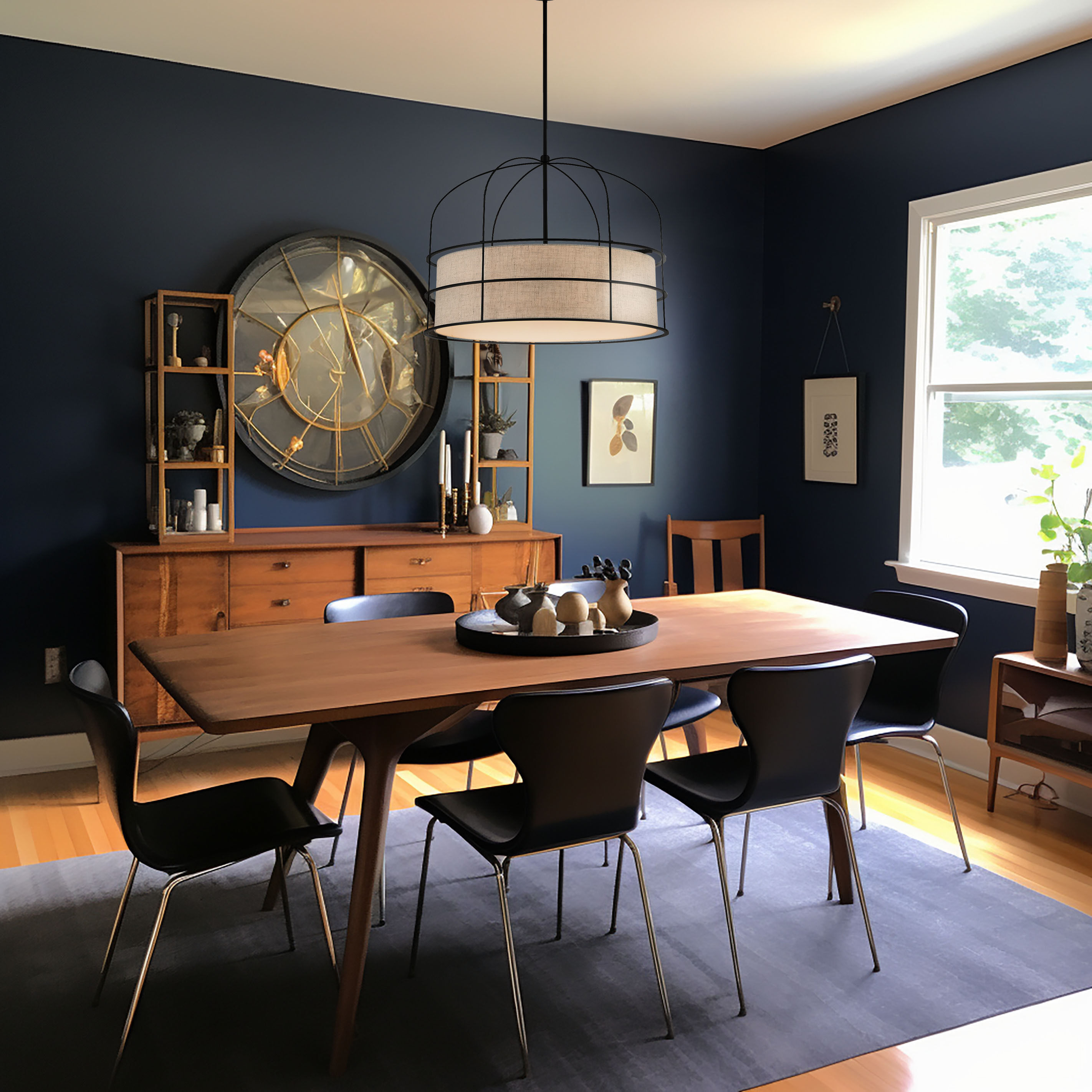 Gateway Park 6 Light 26 inch Coal Pendant Ceiling Light